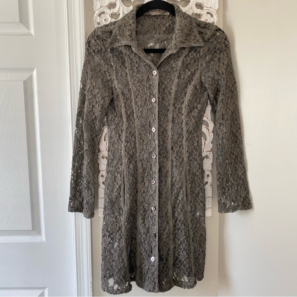 Elemente Clemente Lace Tunic Shirt Dress Size 2 Forest Fairy Whimsigoth Witchy